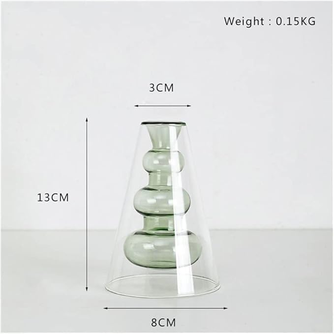 Double Layer Crystal Flower Vase