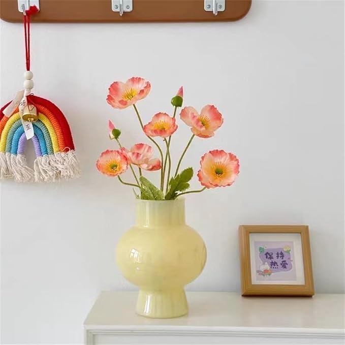 Geometry shaped handmade glass vase
