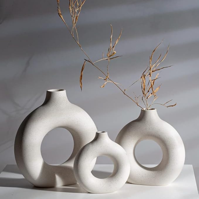 Circle Hollow Ceramic Vase Atelier Casa