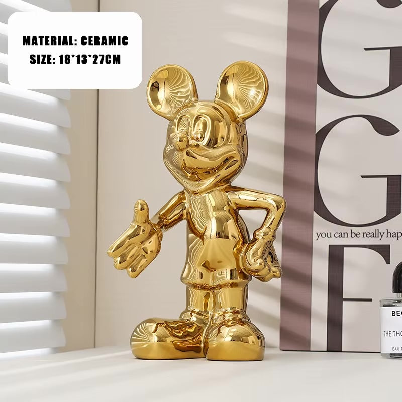 Modern Handshake Mouse Sculpture