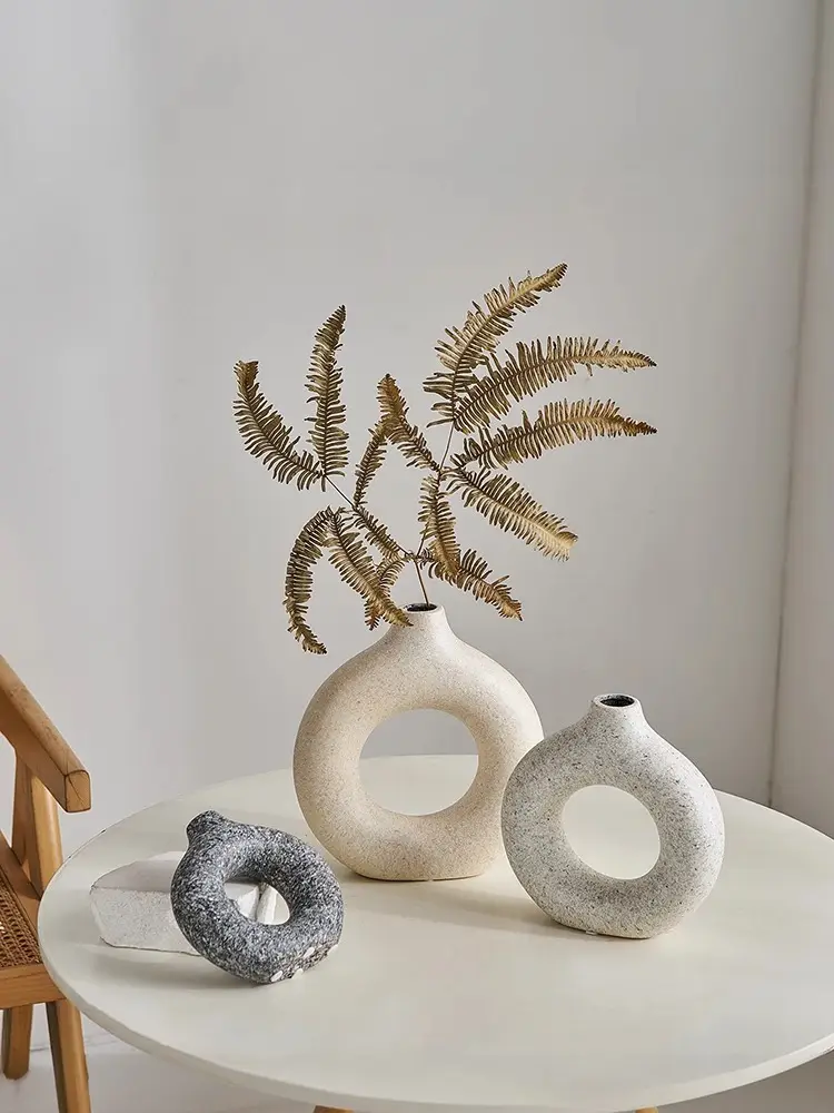 Ceramic Vase Arrangement Desktop Decoration