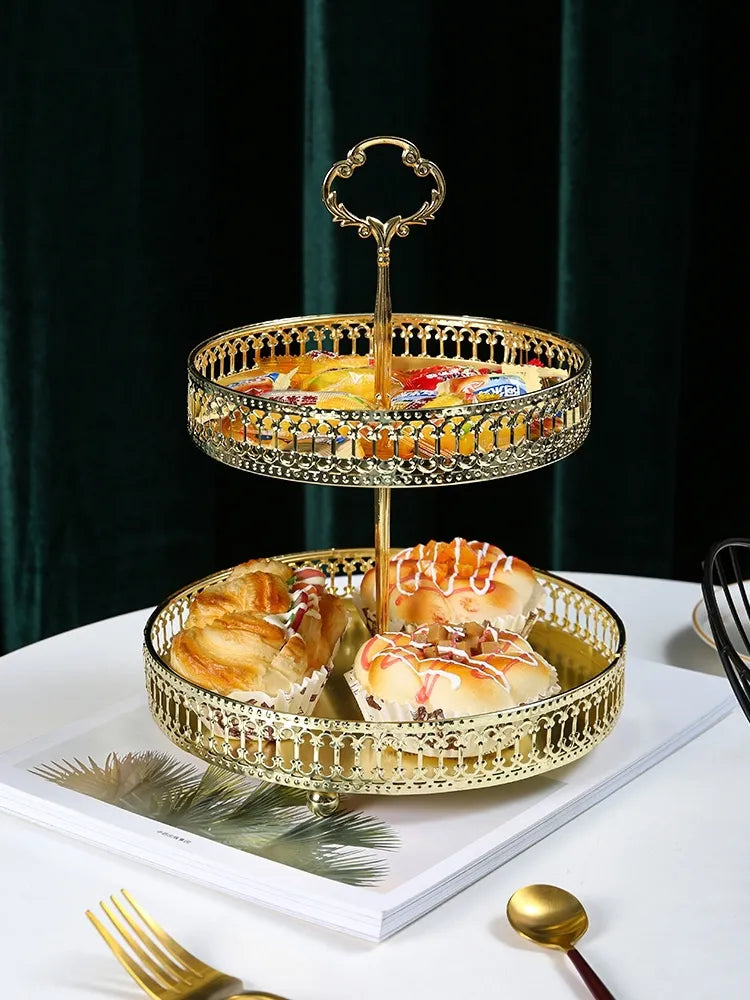 European-style metal art fruit tray