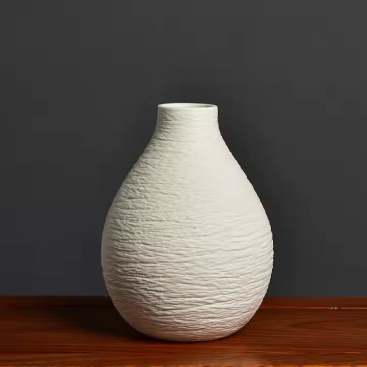 Textured Teardrop Ceramic Vase