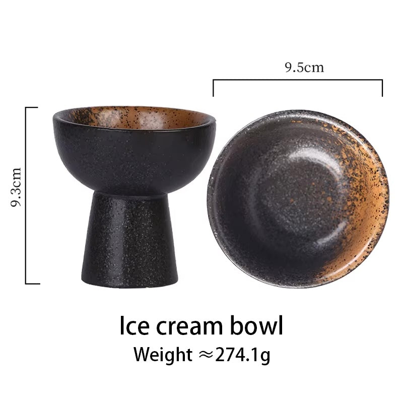 Japanese Retro Ceramic Ice-Cream Cups