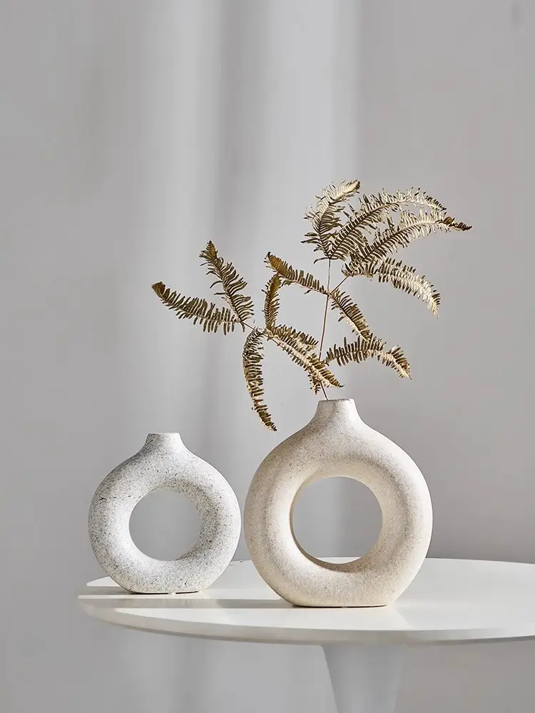 Ceramic Vase Arrangement Desktop Decoration