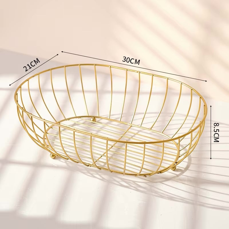 Metal Wire Bread Fruit Bowl