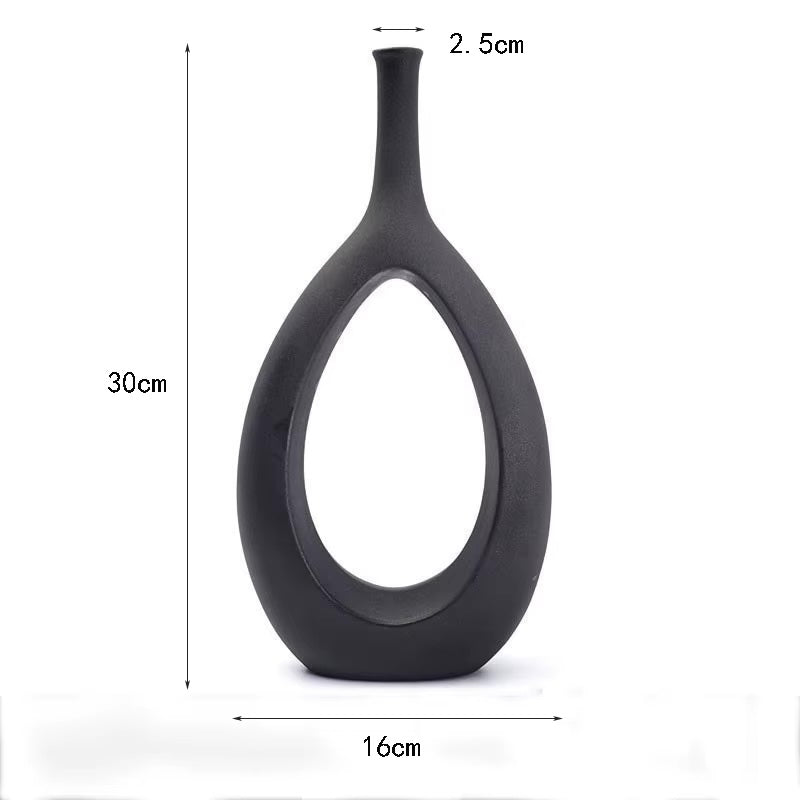 Black Archway Vase Set