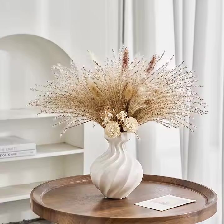 White Ceramic Art Vase Modern Minimalist Style