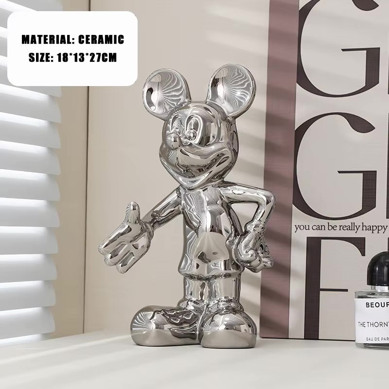 Modern Handshake Mouse Sculpture
