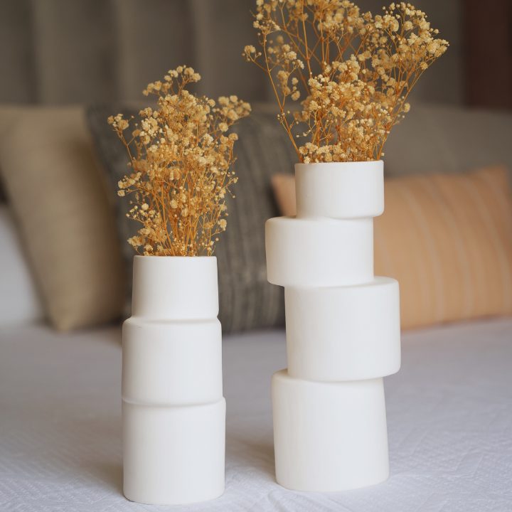 Creative Art Irregular White Ceramic Vase