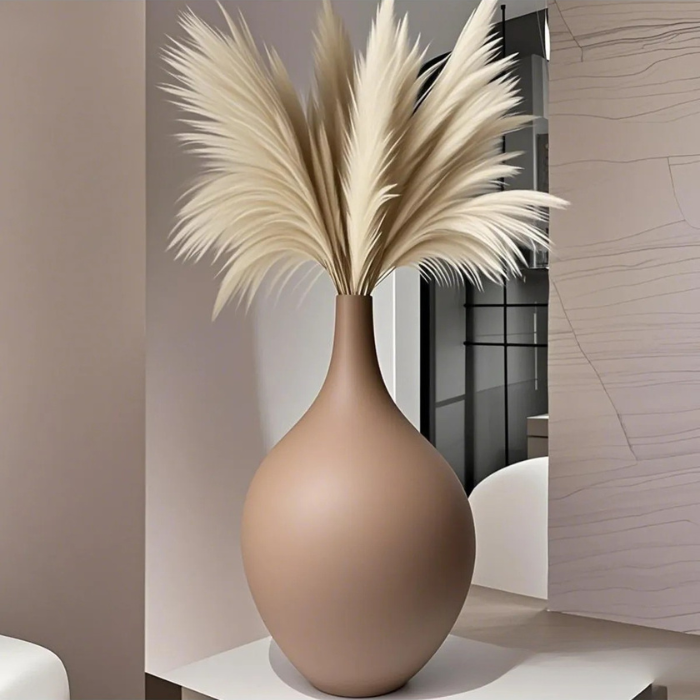 Scandinavian Style Bohemian Trend Hitit Light Brown Vase 32 cm Atelier Casa