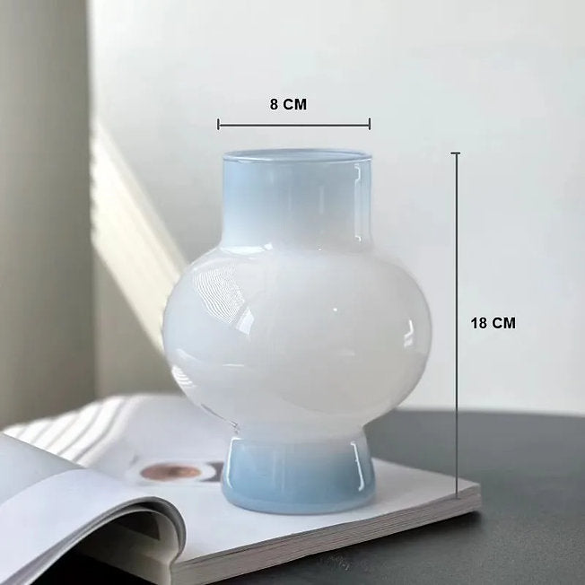 Geometry shaped handmade glass vase