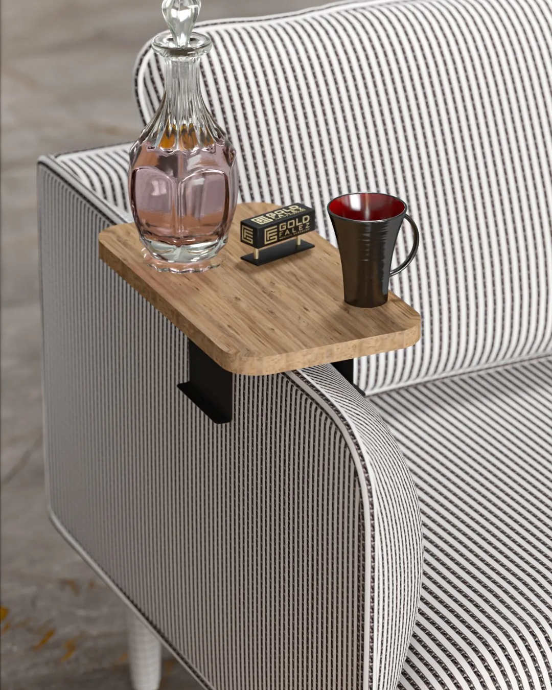 Side Table Adjustable Tray Rectangular Atelier Casa