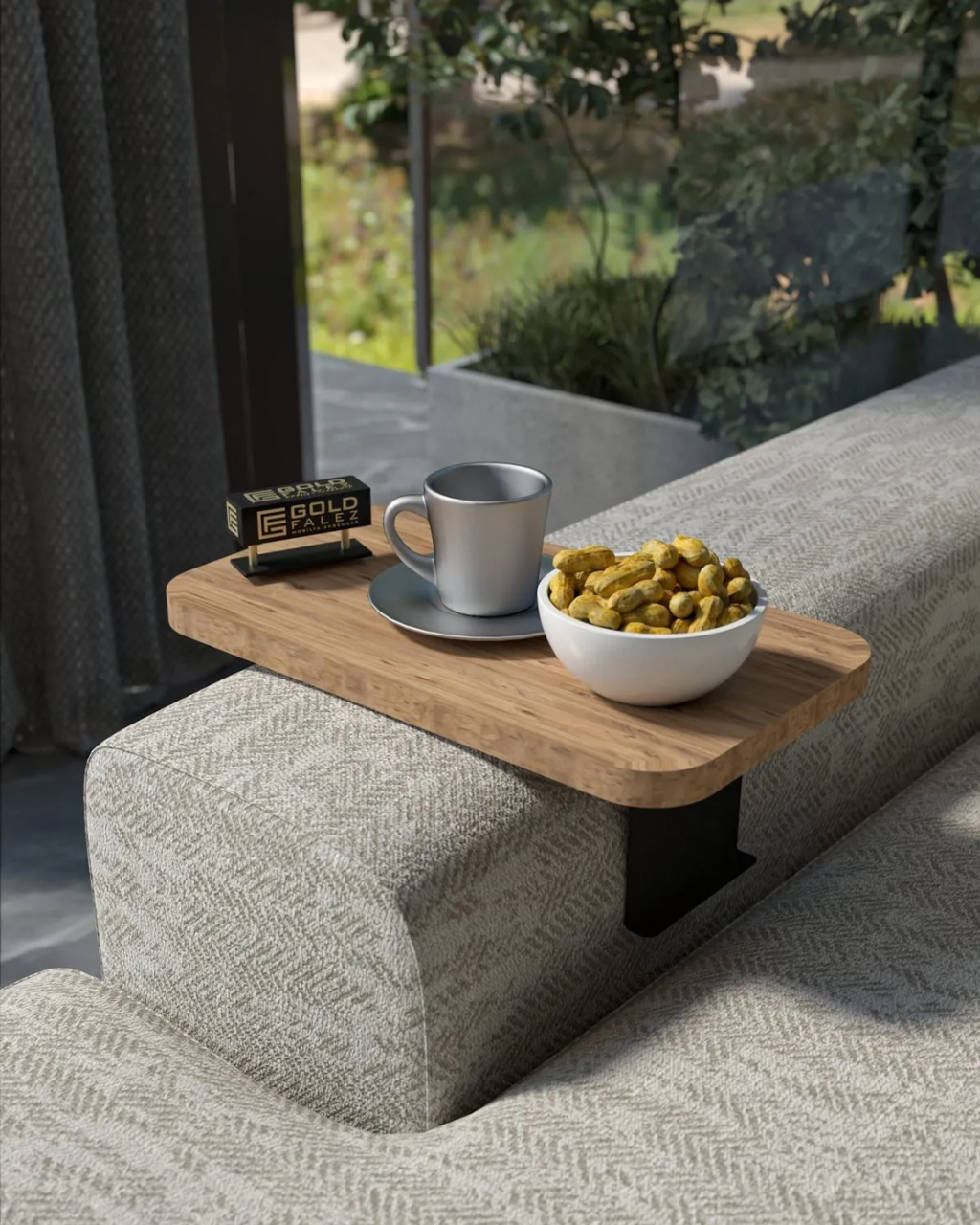 Side Table Adjustable Tray Rectangular Atelier Casa