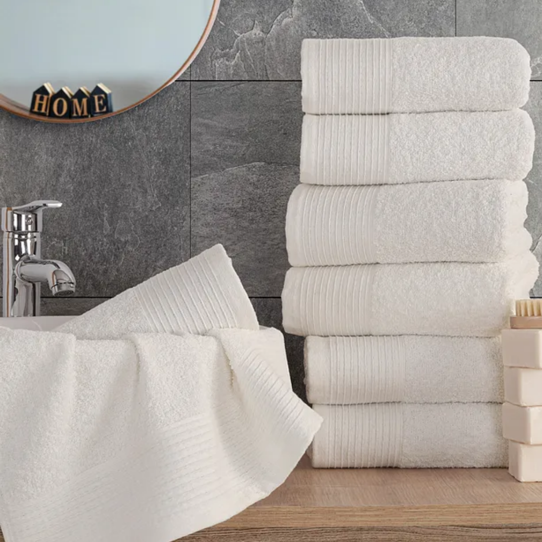 8-Piece Boxed 50x90cm Cotton Towel Set