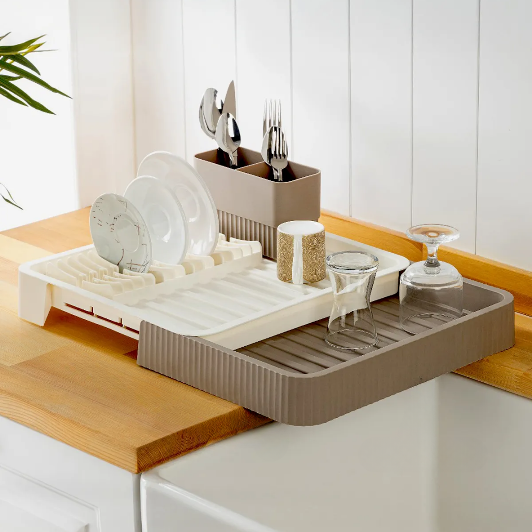 Retractable Sliding Dish Drying Basket - Sliding Dish Rack Atelier Casa