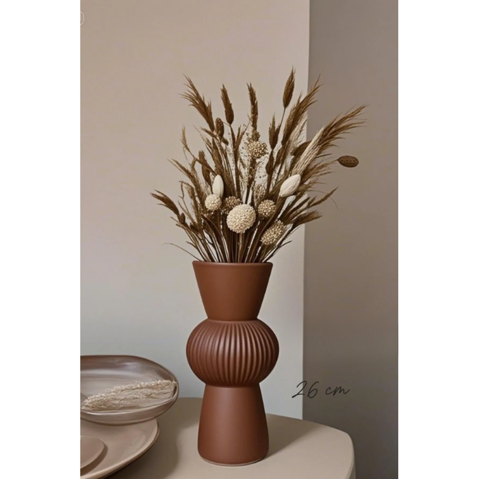 Long Brown Bohemian Vase - 26cm Atelier Casa