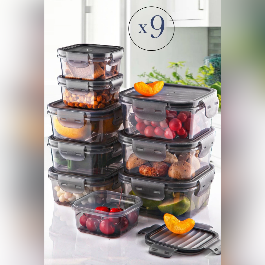 9-piece vacuum-sealed food storage container set Atelier Casa