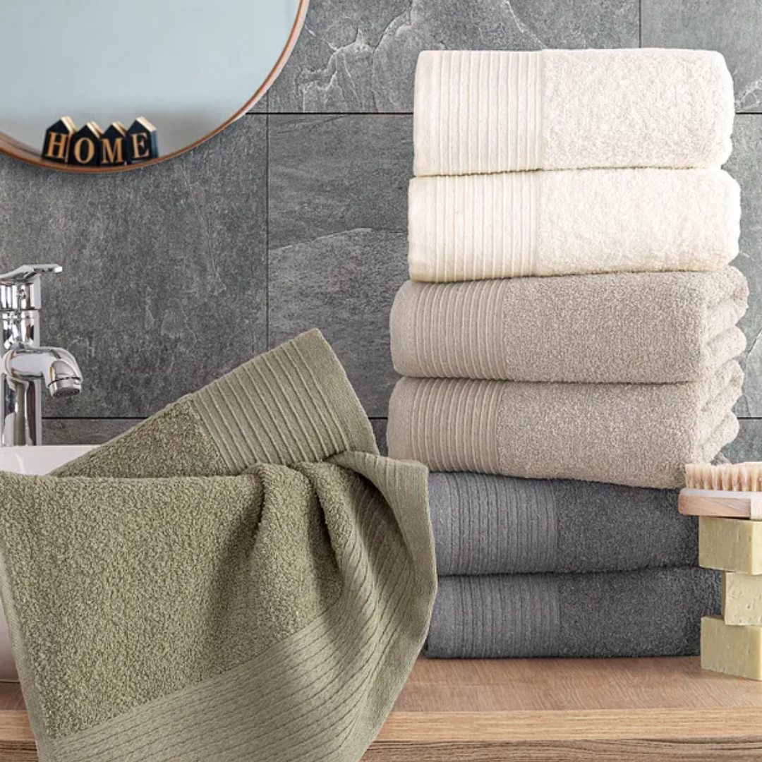 8-Piece Boxed 50x90cm Cotton Towel Set