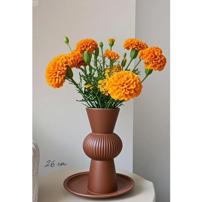 Long Brown Bohemian Vase - 26cm Atelier Casa