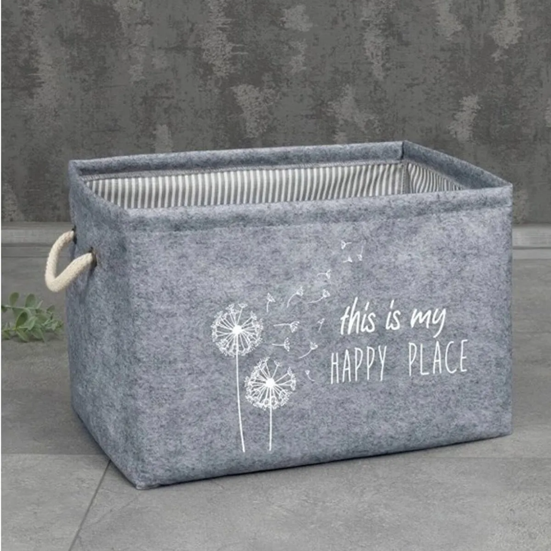 Multi-Purpose Rectangular Felt Basket Organizer Atelier Casa