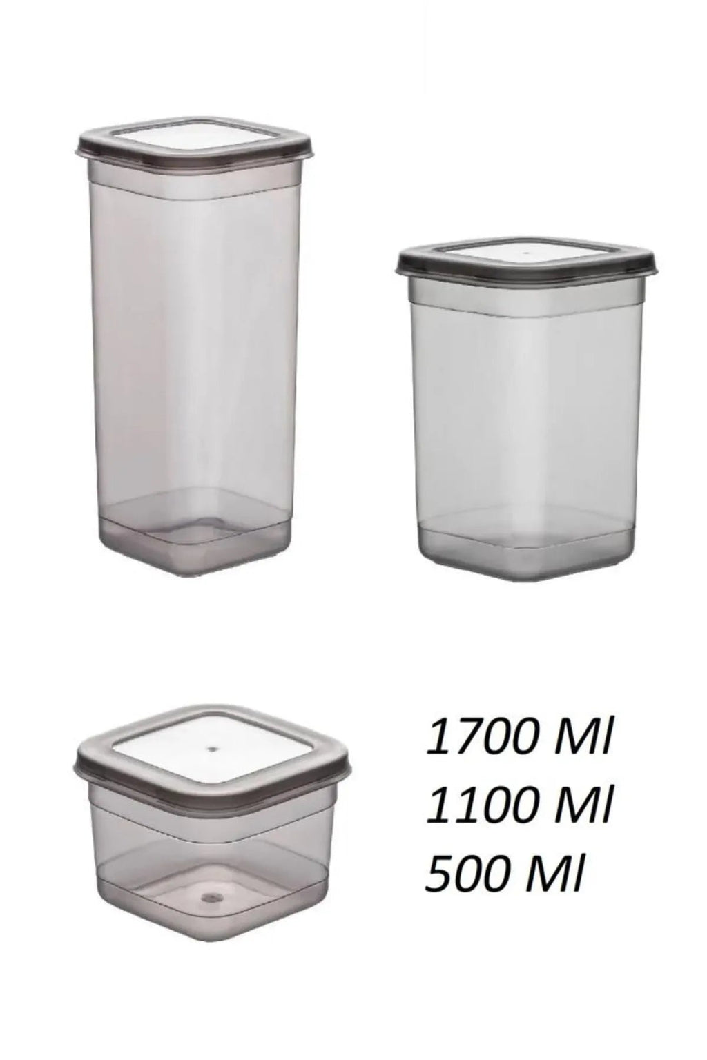 Airtight Food Container Set – Smoke Gray Lid AtelierCasa