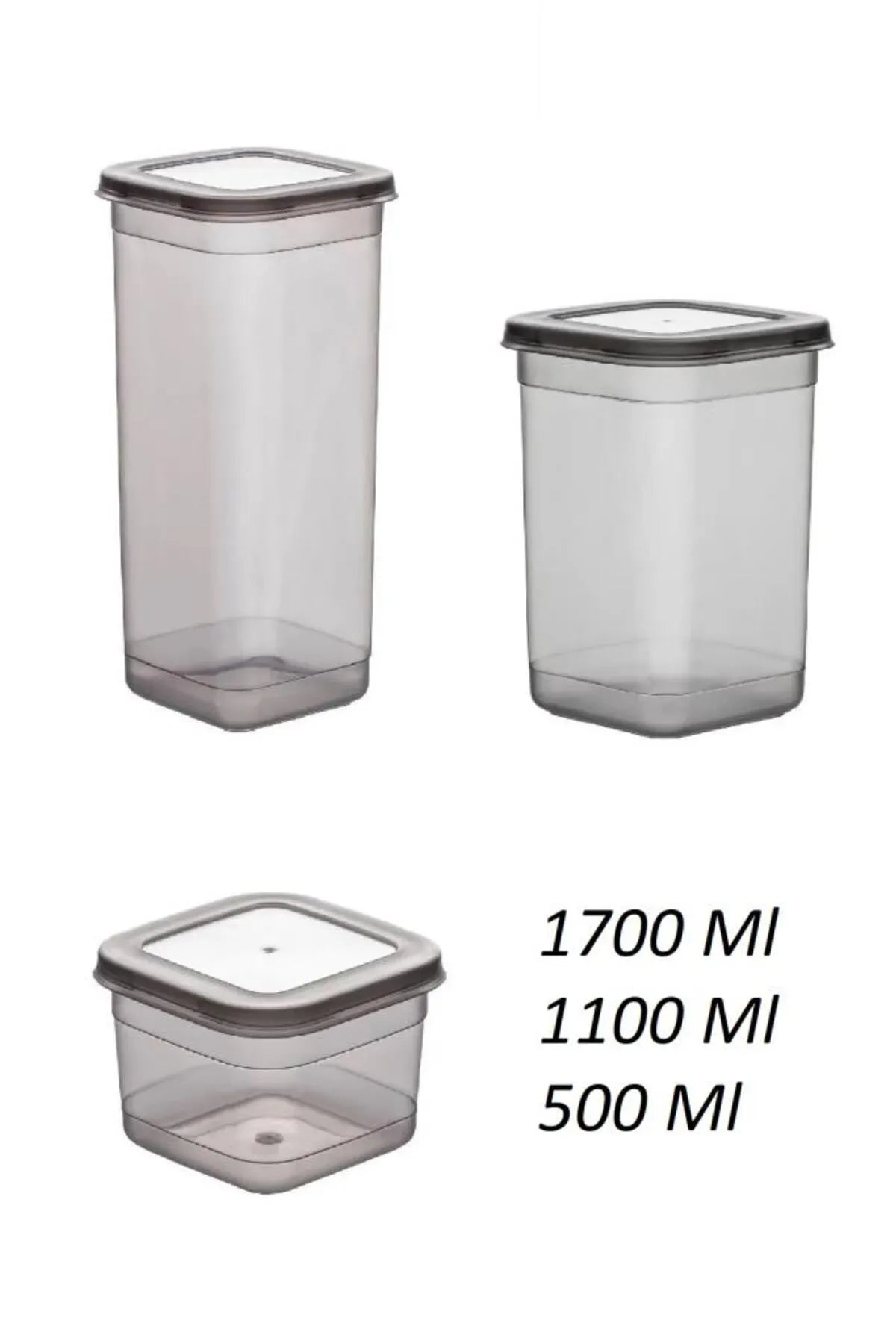 Airtight Food Container Set – Smoke Gray Lid AtelierCasa