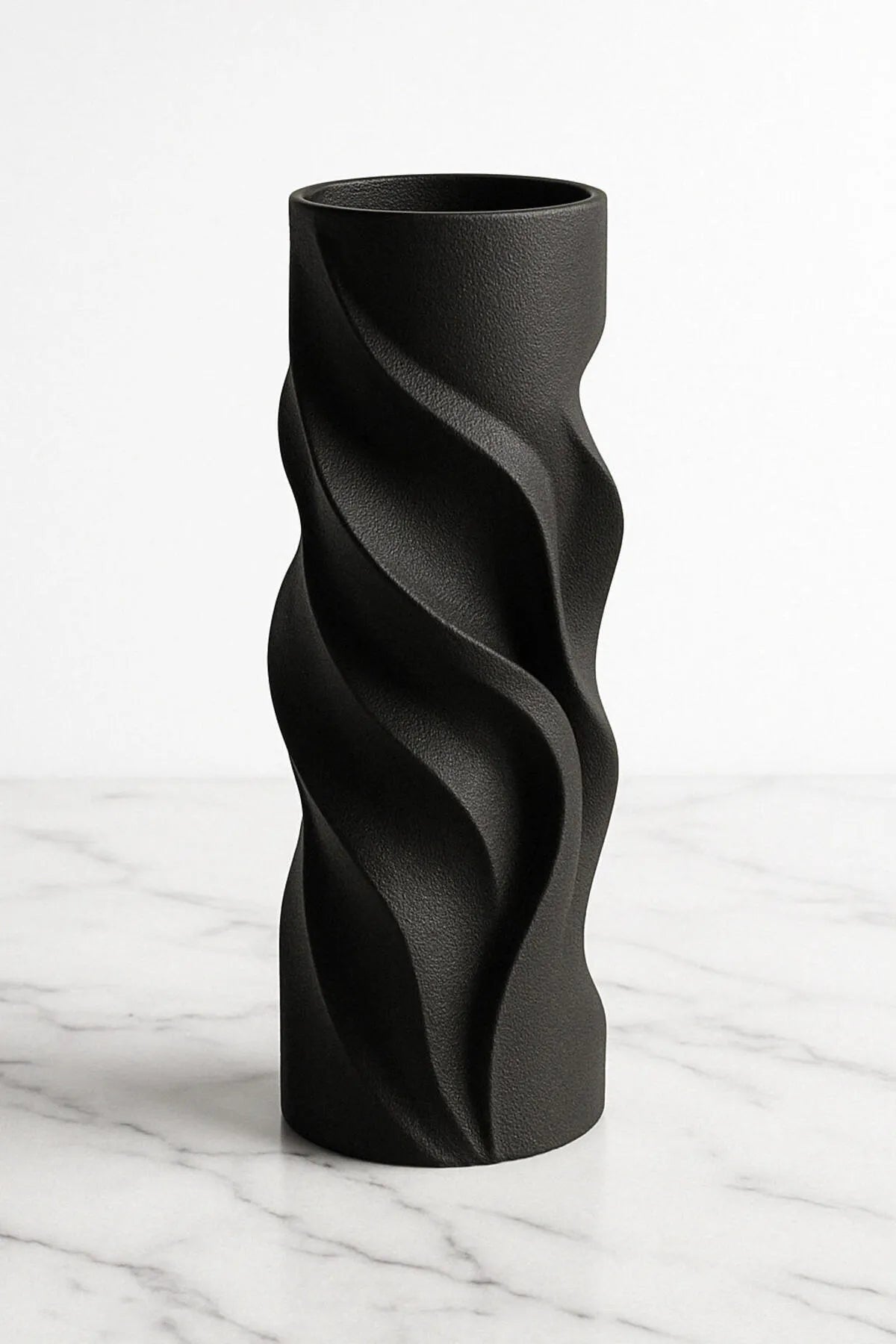 Noir Wave Ceramic Vase(PVC Material) AtelierCasa