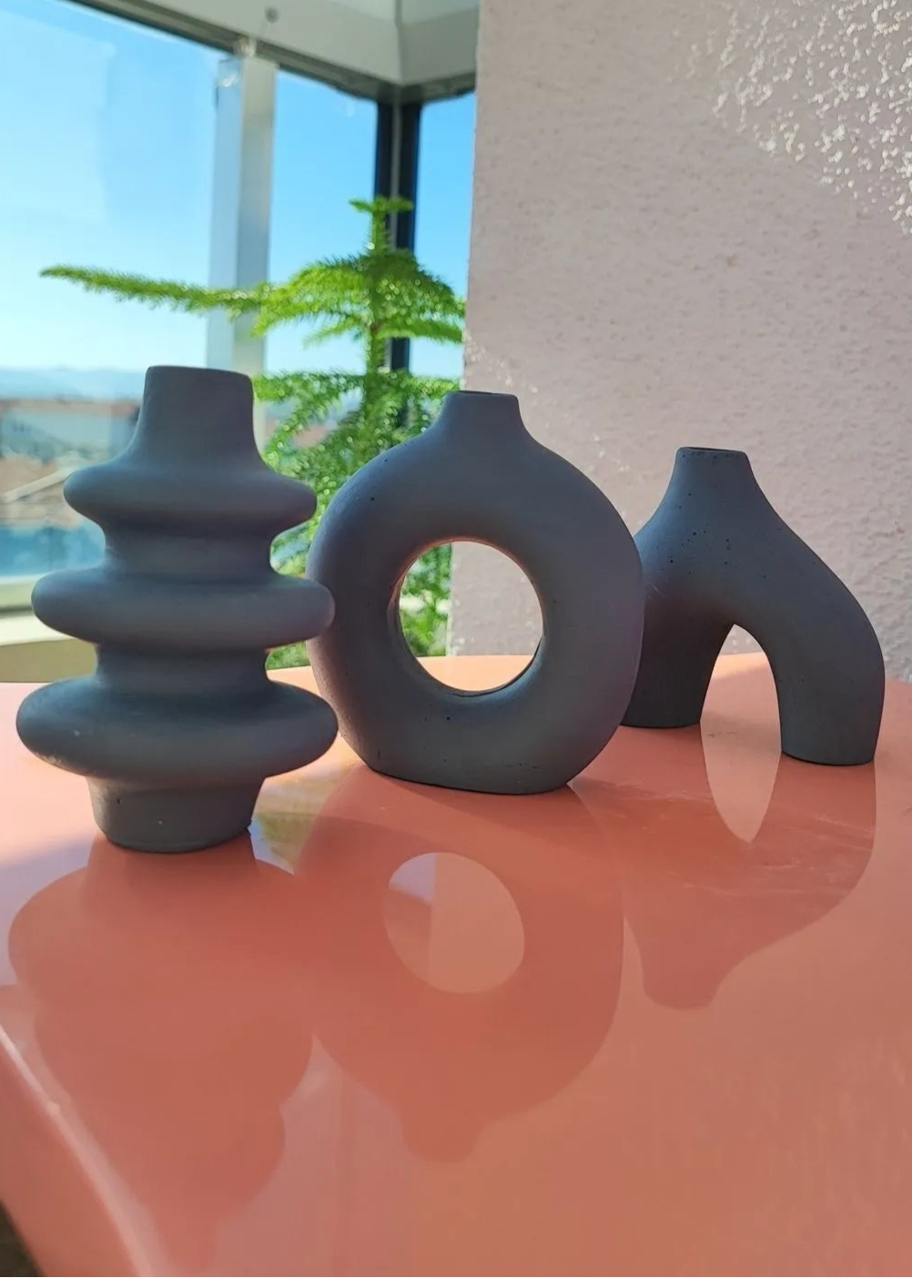 Minimal 3-Piece Concrete Vase Set - minis Atelier Casa