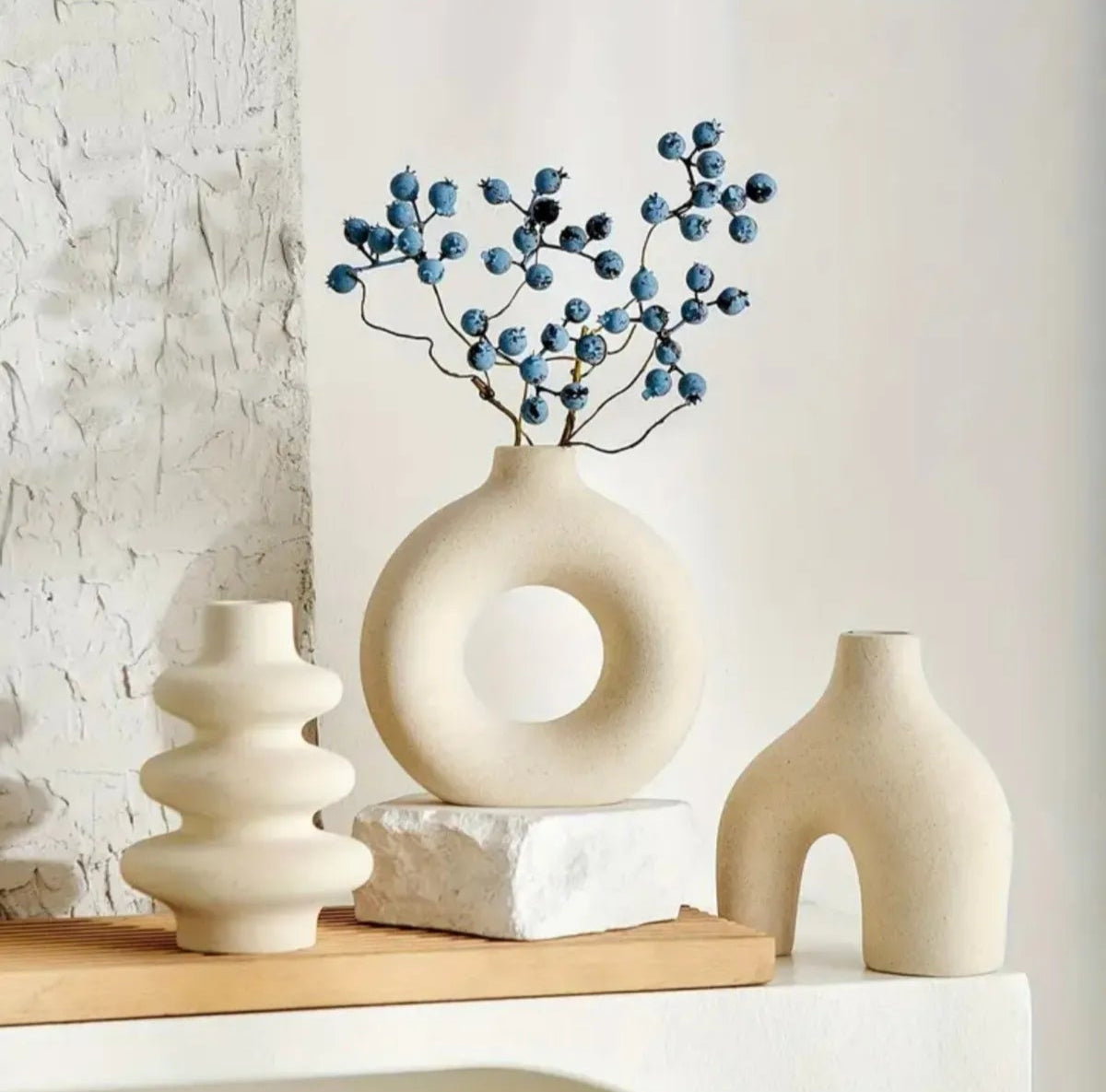 Sable Forms – Sculptural Vase Trio - - minis AtelierCasa