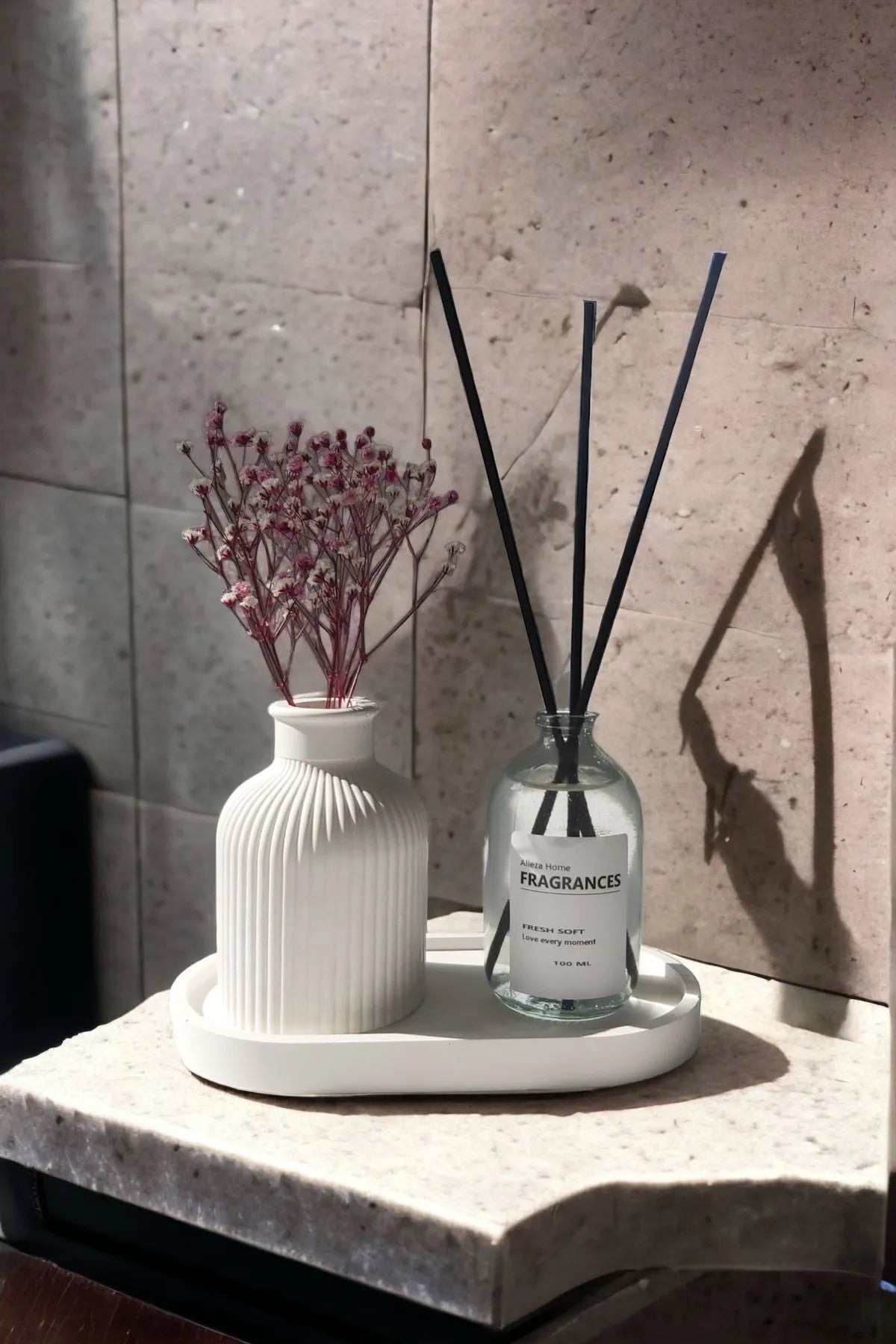 Fragrance & Vase Tray Set – 3 Pieces Atelier Casa