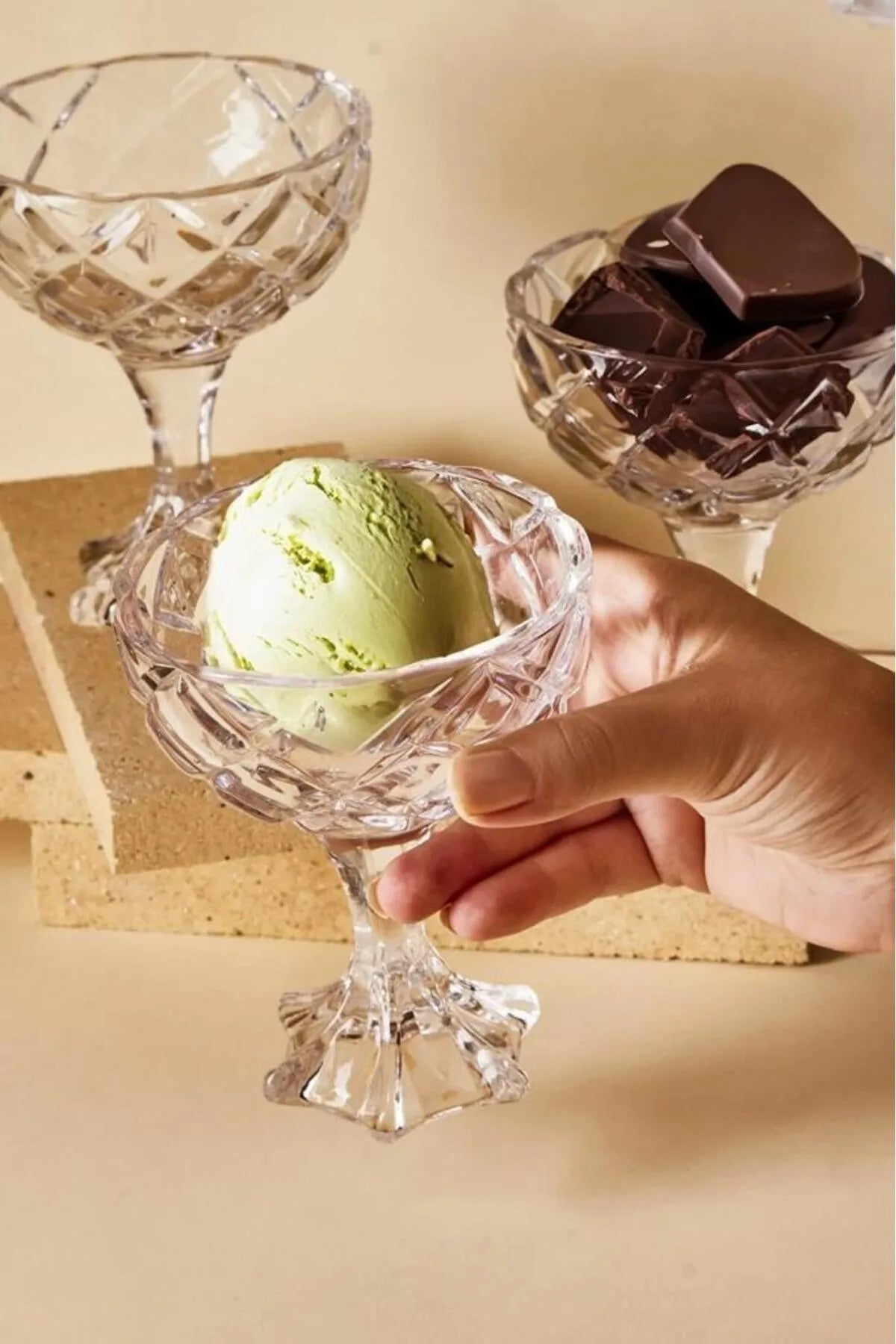 Crystal Whirl – 3-Piece Dessert Glass Set AtelierCasa