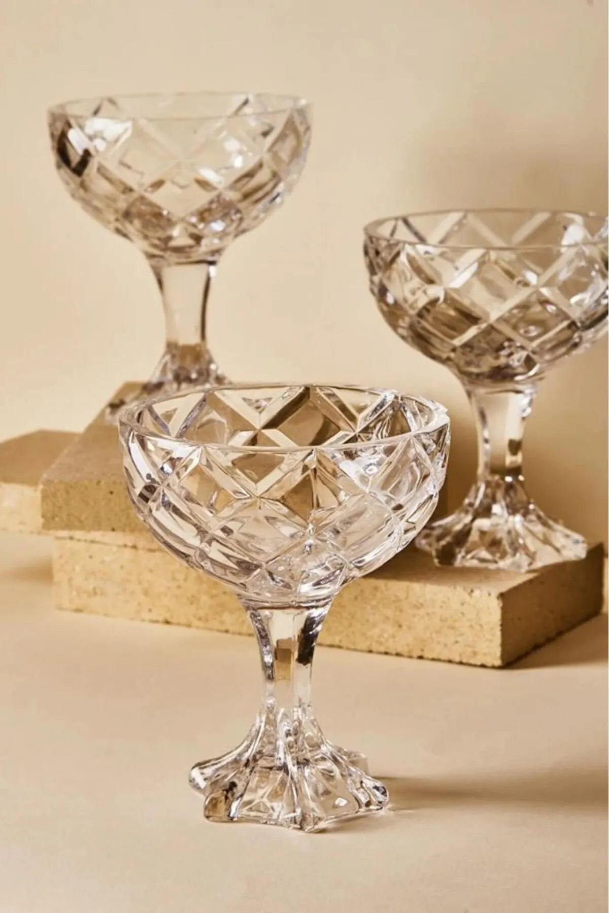 Crystal Whirl – 3-Piece Dessert Glass Set AtelierCasa