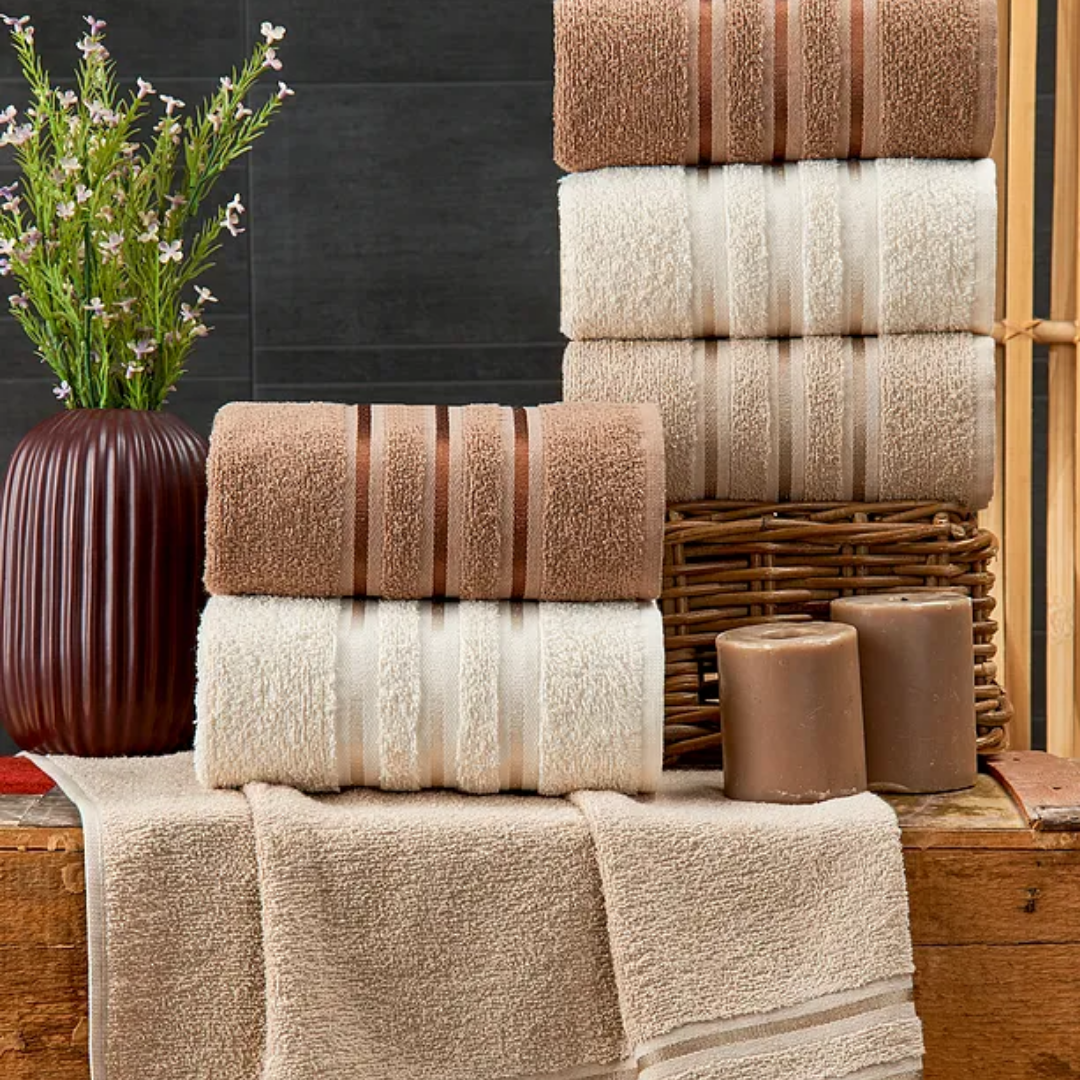 6-Piece Brown 50 X 85 Towel Set