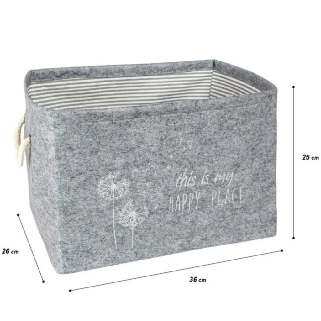 Multi-Purpose Rectangular Felt Basket Organizer Atelier Casa