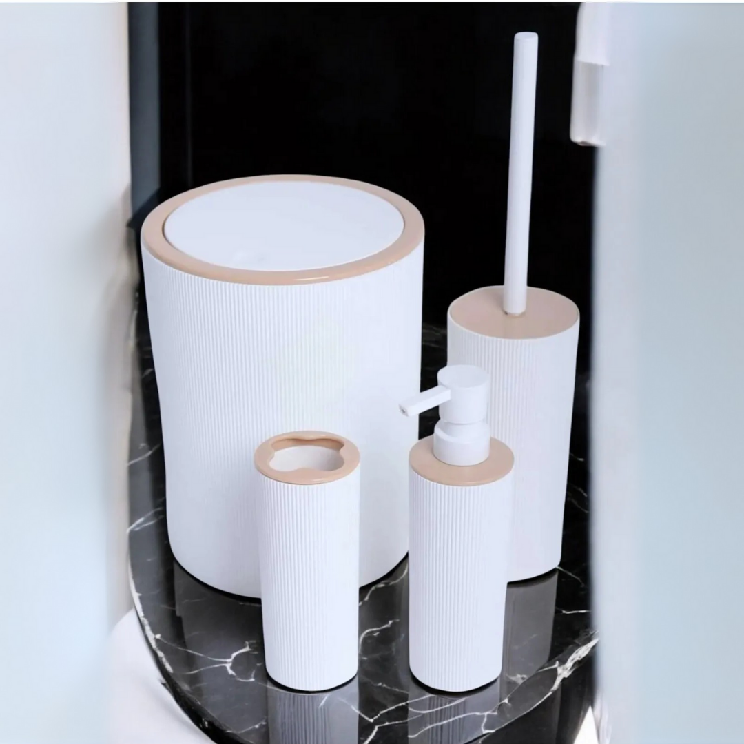 4-Piece Bathroom Set Plastic