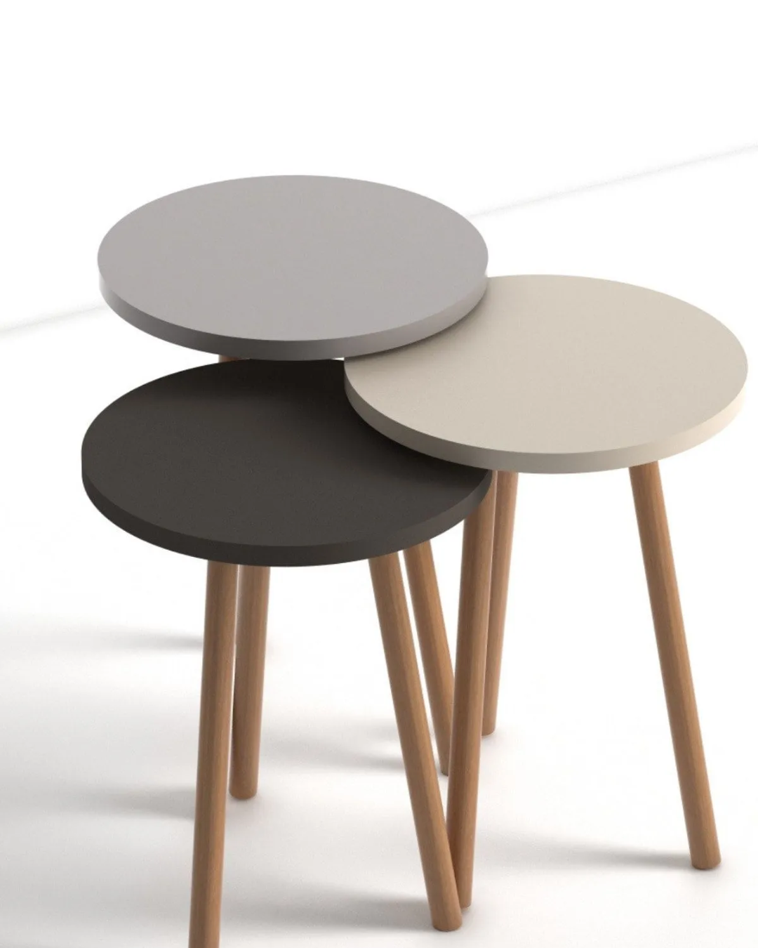Roma Nesting Table - Cream Cappuccino Coffee AtelierCasa
