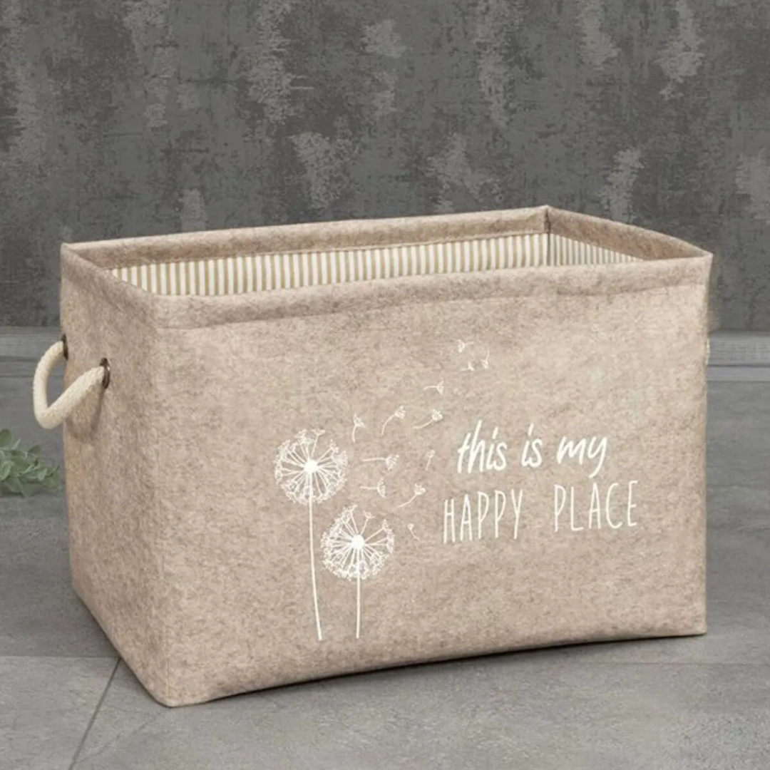 Multi-Purpose Rectangular Felt Basket Organizer Atelier Casa
