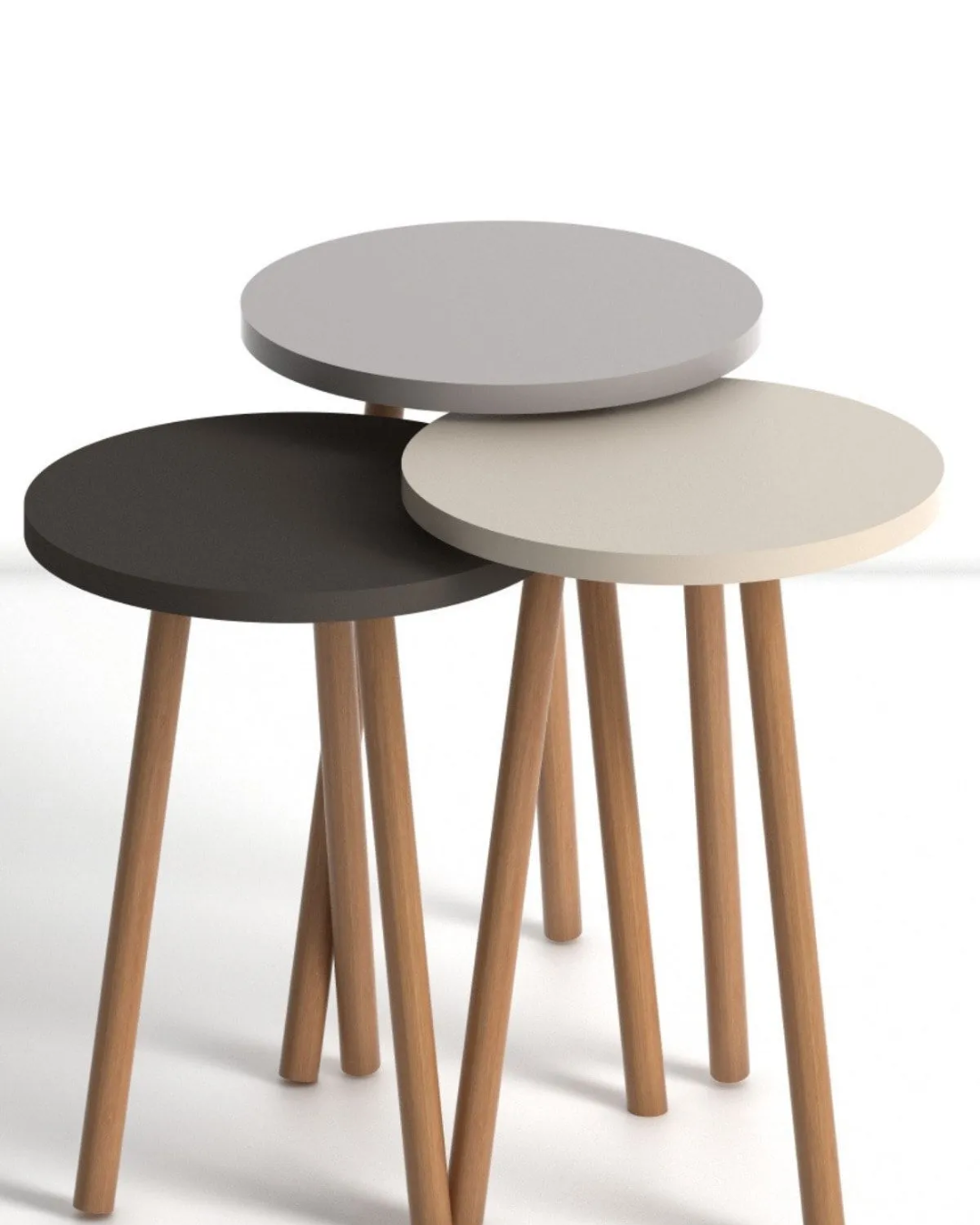 Roma Nesting Table - Cream Cappuccino Coffee AtelierCasa