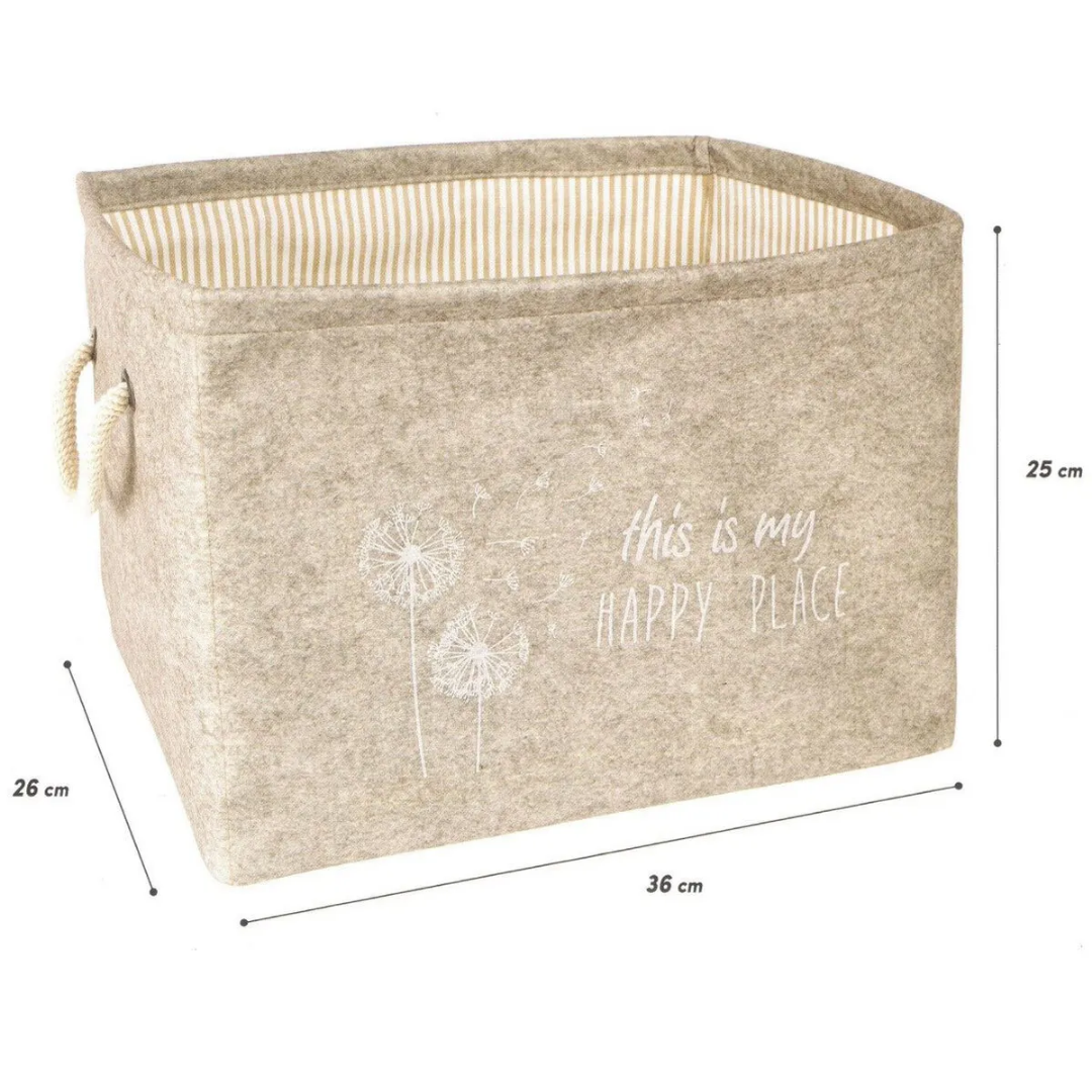 Multi-Purpose Rectangular Felt Basket Organizer Atelier Casa