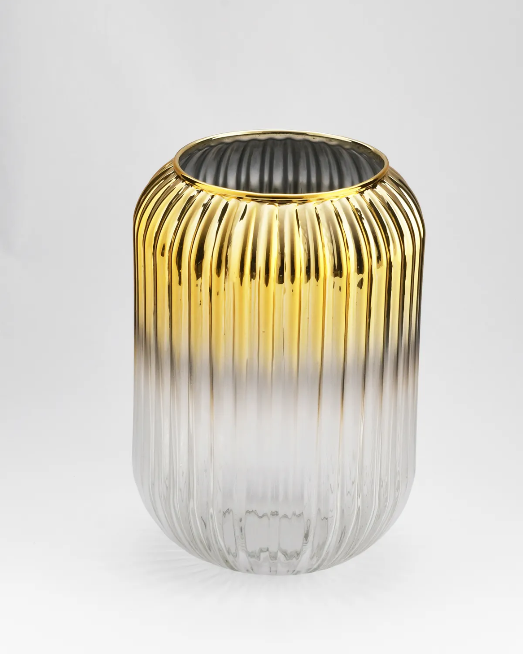 Decorative Line Glass Vase GOLD SHADE - 20 cm AtelierCasa