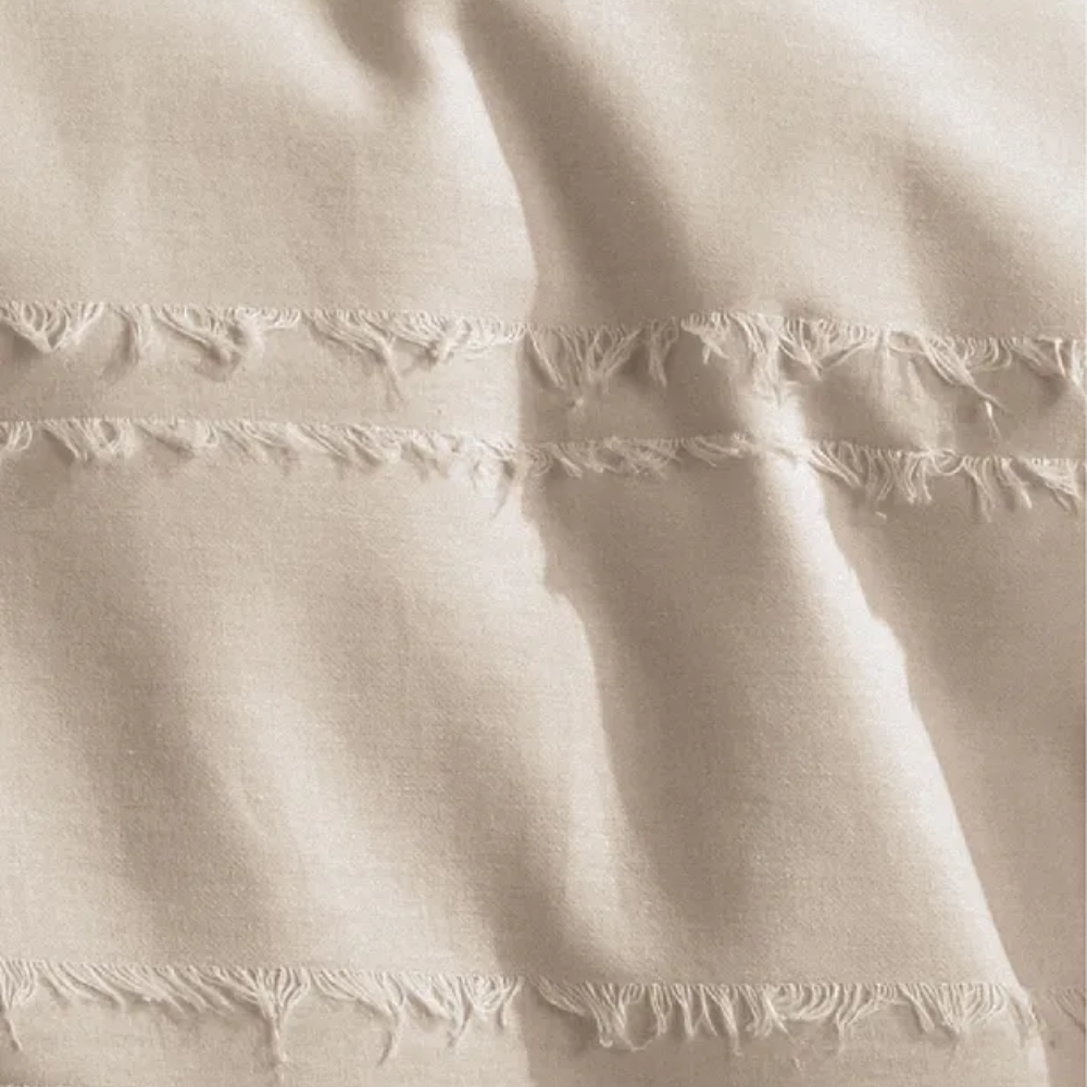100% Cotton Double Fringed Duvet Cover Set Avola