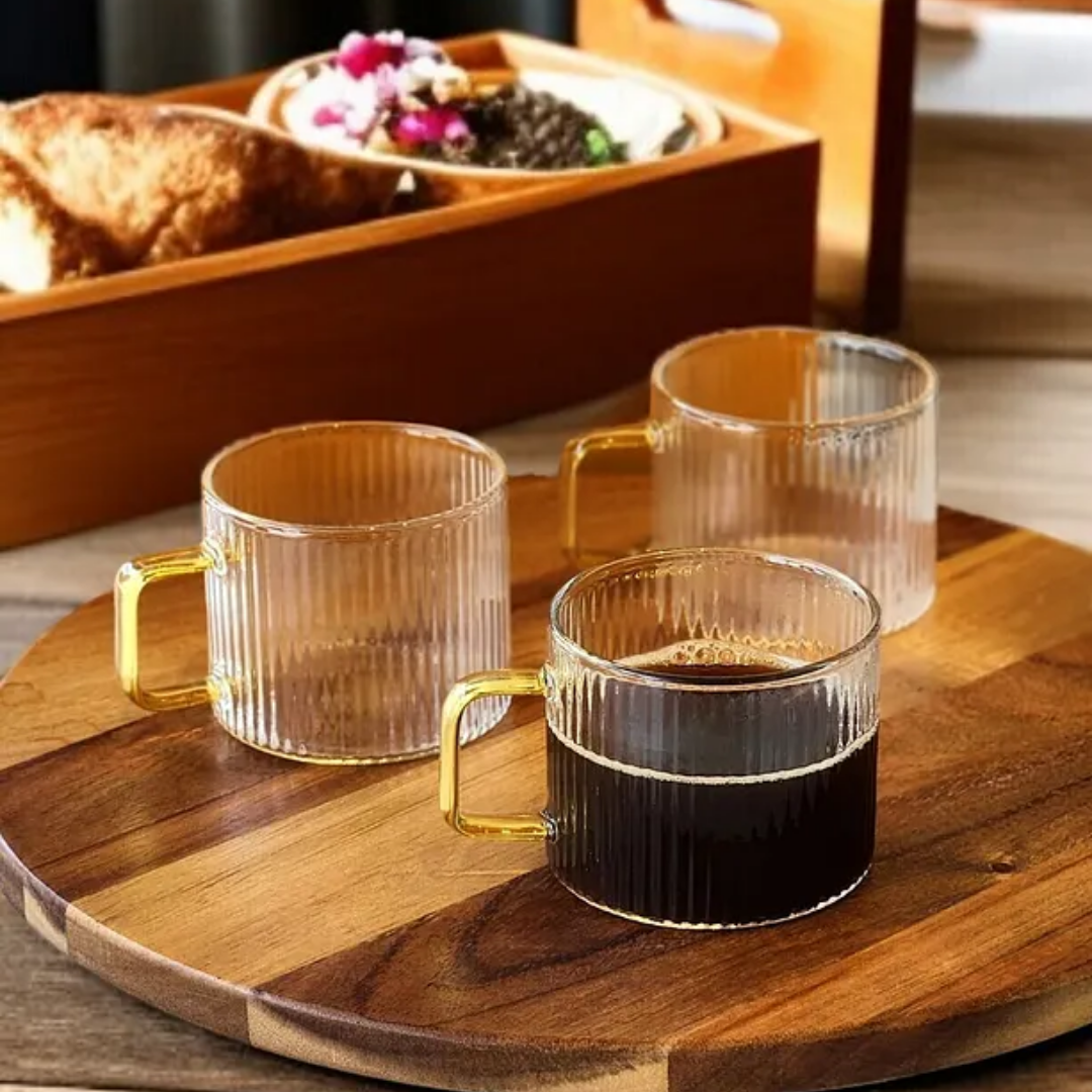 6-Piece 150 ml Tea Coffee Espresso Glass Cups