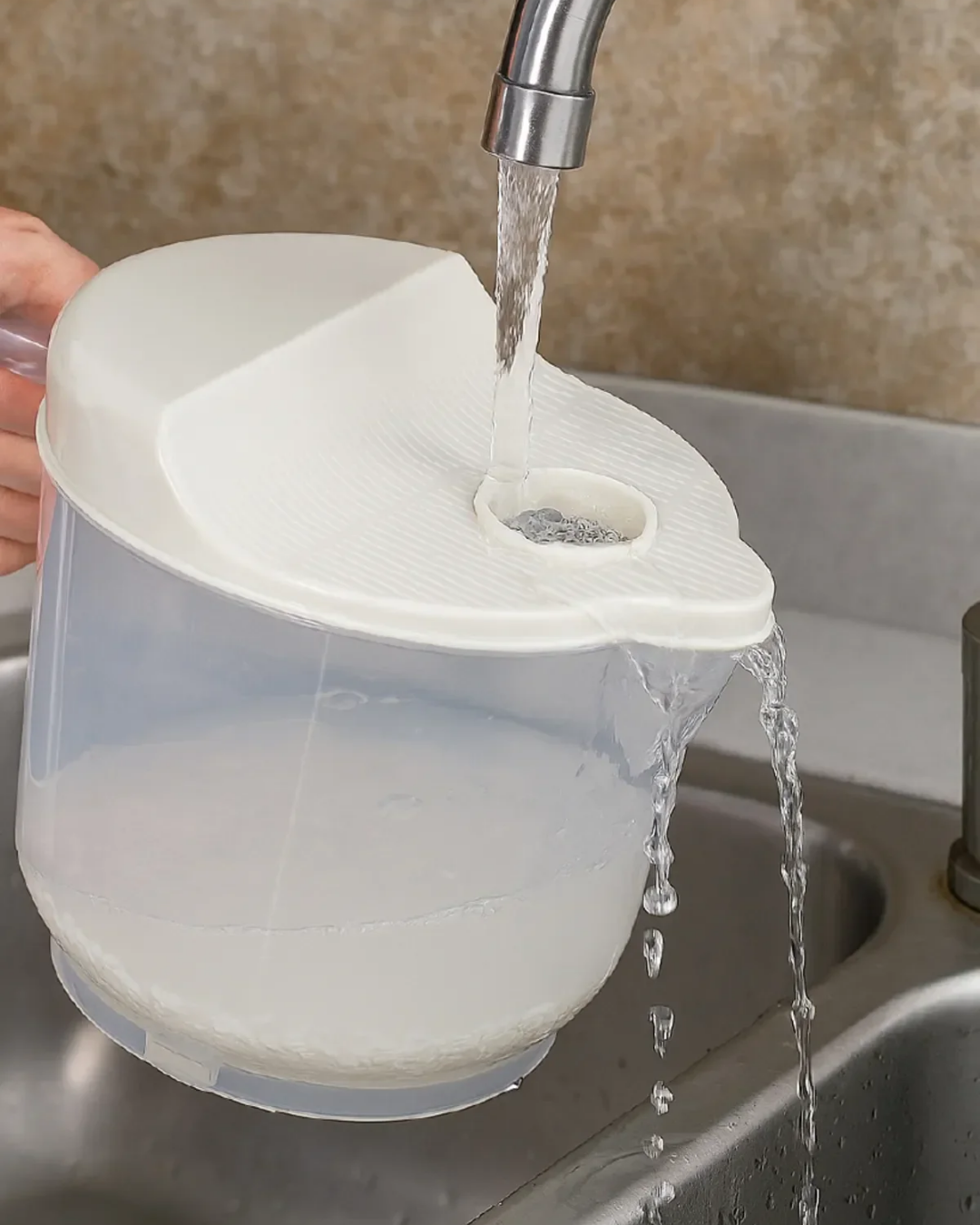 Brass Strainer 2 Liters White - Washing and Straining