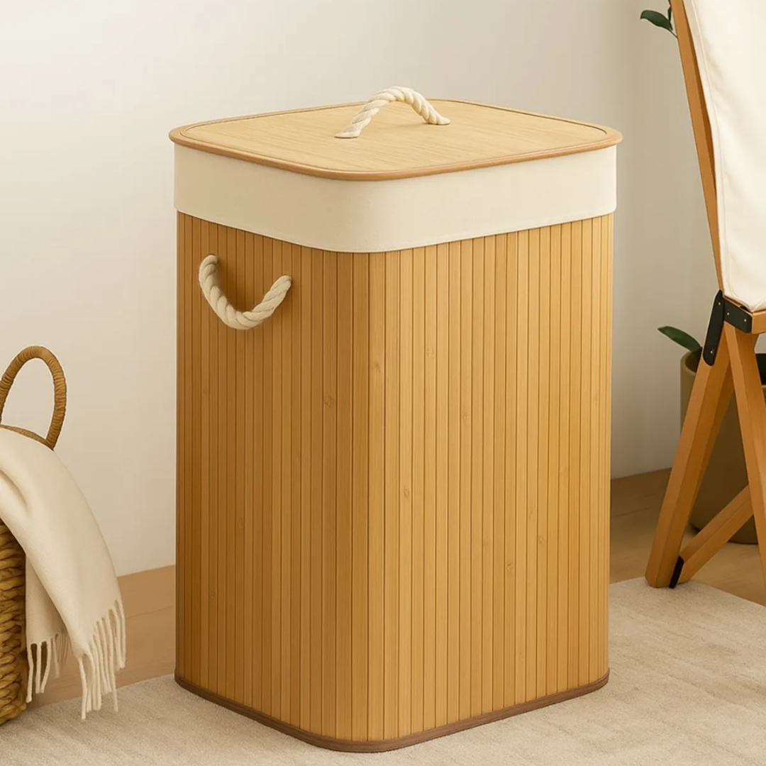 Bamboo dirty laundry basket Atelier Casa