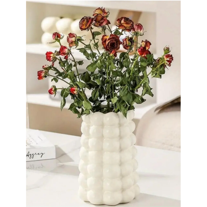 Bubble White Shiny Vase Bubble Atelier Casa