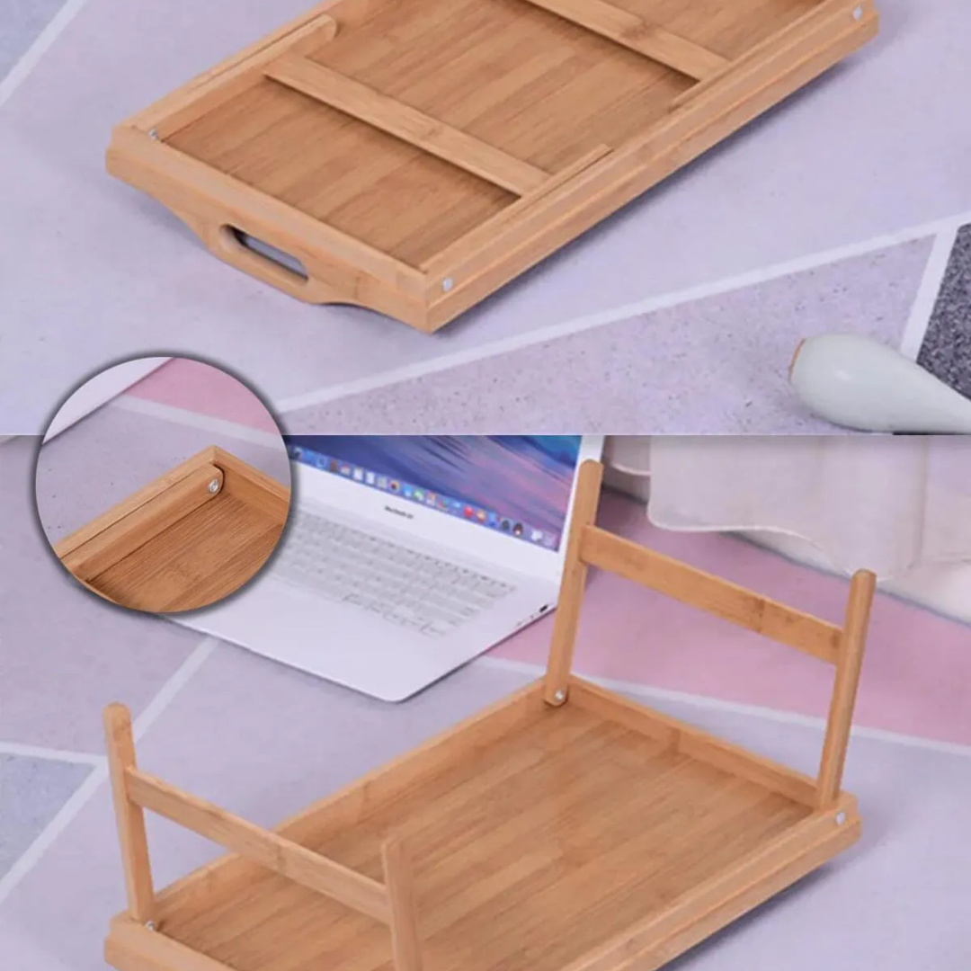 Folding Leg Bamboo Bed Enjoyment Tray Atelier Casa