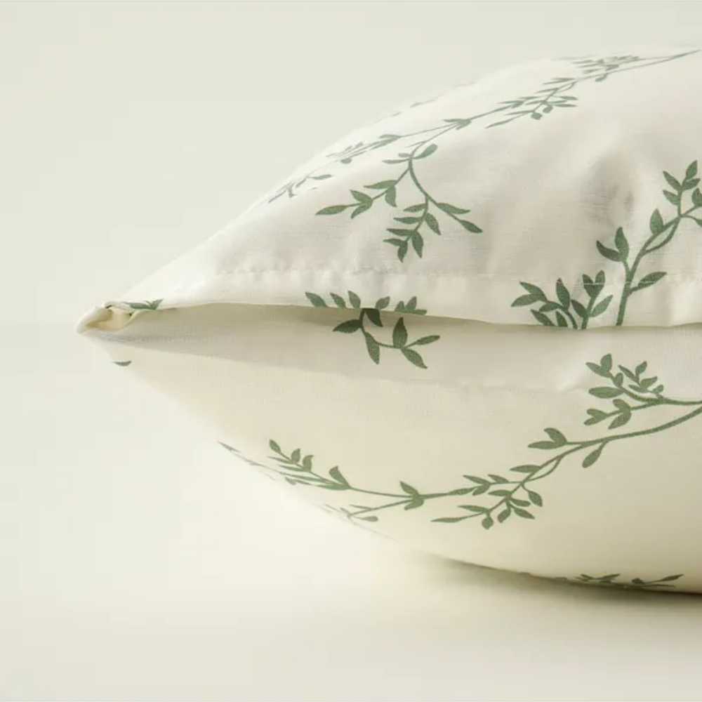 Lauren Cotton Double Duvet Cover Set Green (200x220 cm)