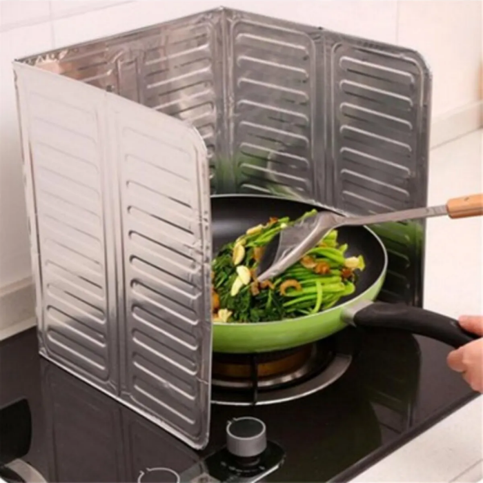 Anti-Splash Stove Back Protector, New Model Attachable White 84x32.5 Cm Atelier Casa
