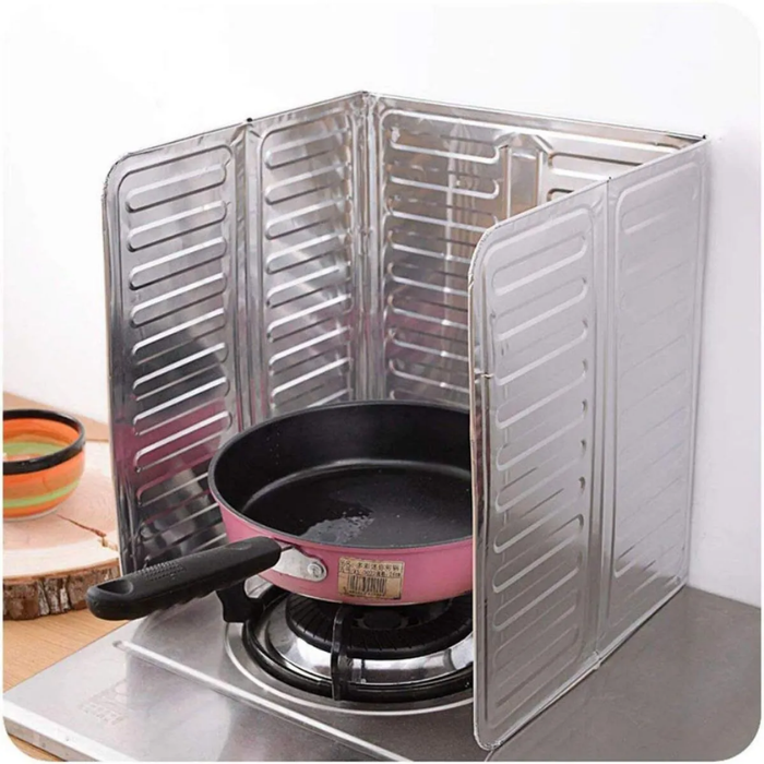Anti-Splash Stove Back Protector, New Model Attachable White 84x32.5 Cm Atelier Casa